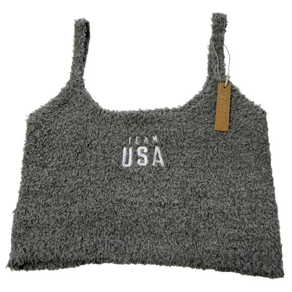 SKIMS Tops - SKIMS Cozy Knit Tank Top Team USA Grey L/XL